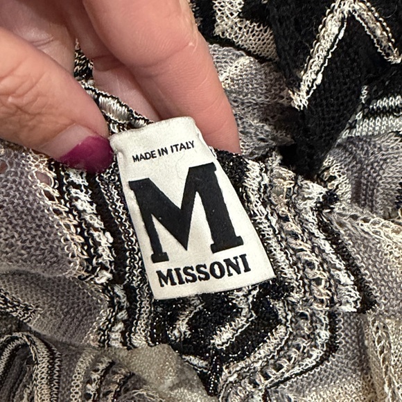 M Missoni EUC vintage multicolor chevron knit zigzag scarf - Picture 2 of 7